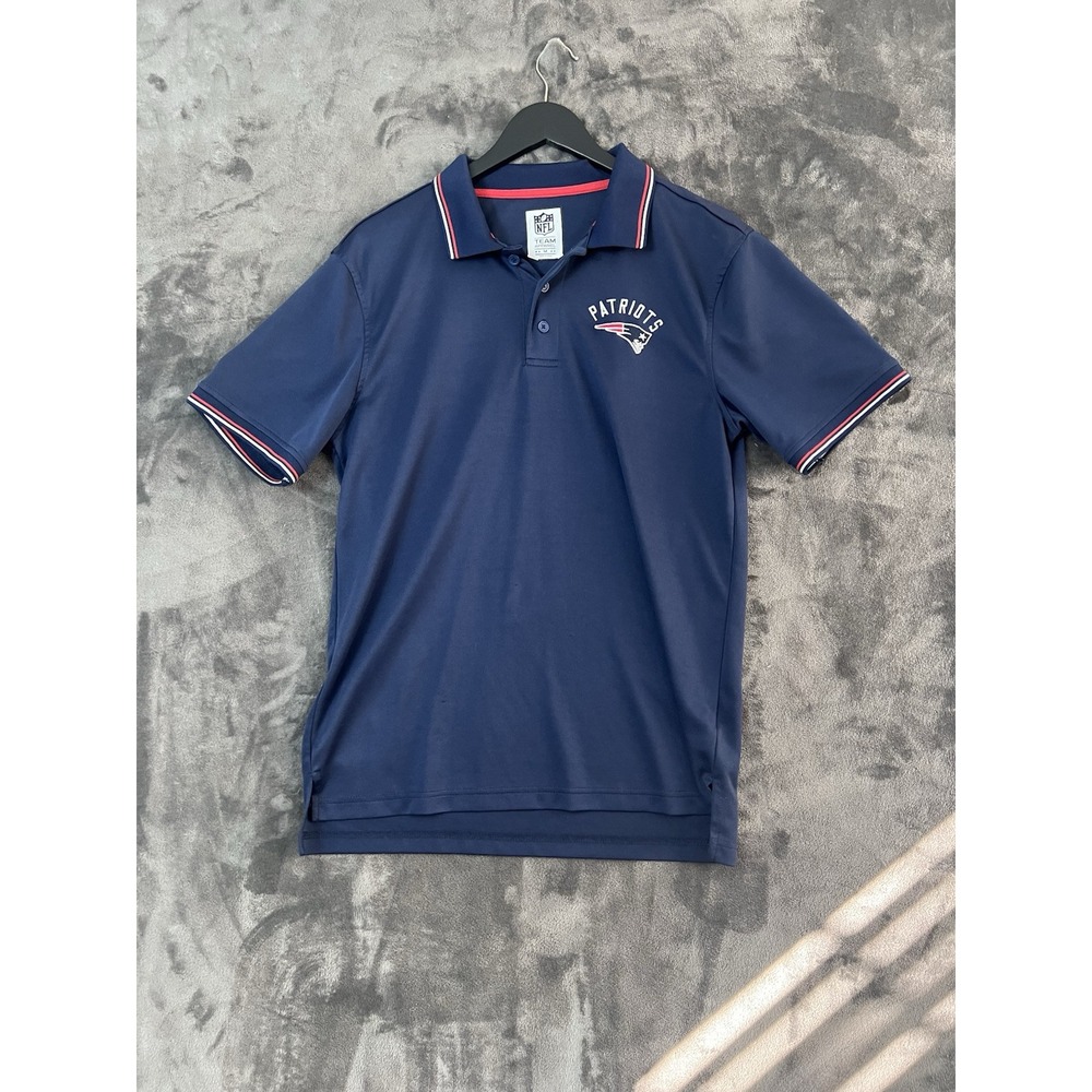 New England Patriots NFL Men's Team Apparel Navy Blue Polo Shirt Size M